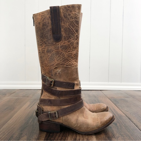 Freebird Dakota Distressed Buckle Boot - Size 7